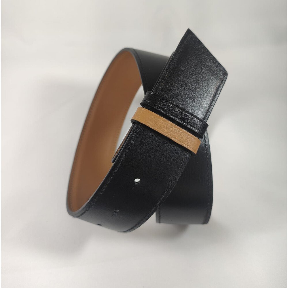 Ceinture reversible femme Noir / Camel