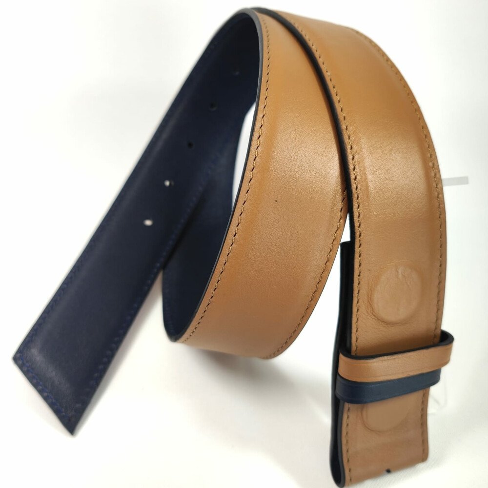 Ceinture reversible femme Camel / Marine