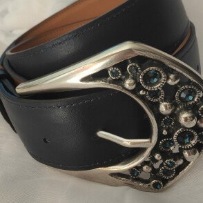 Ceinture reversible femme Camel / Marine