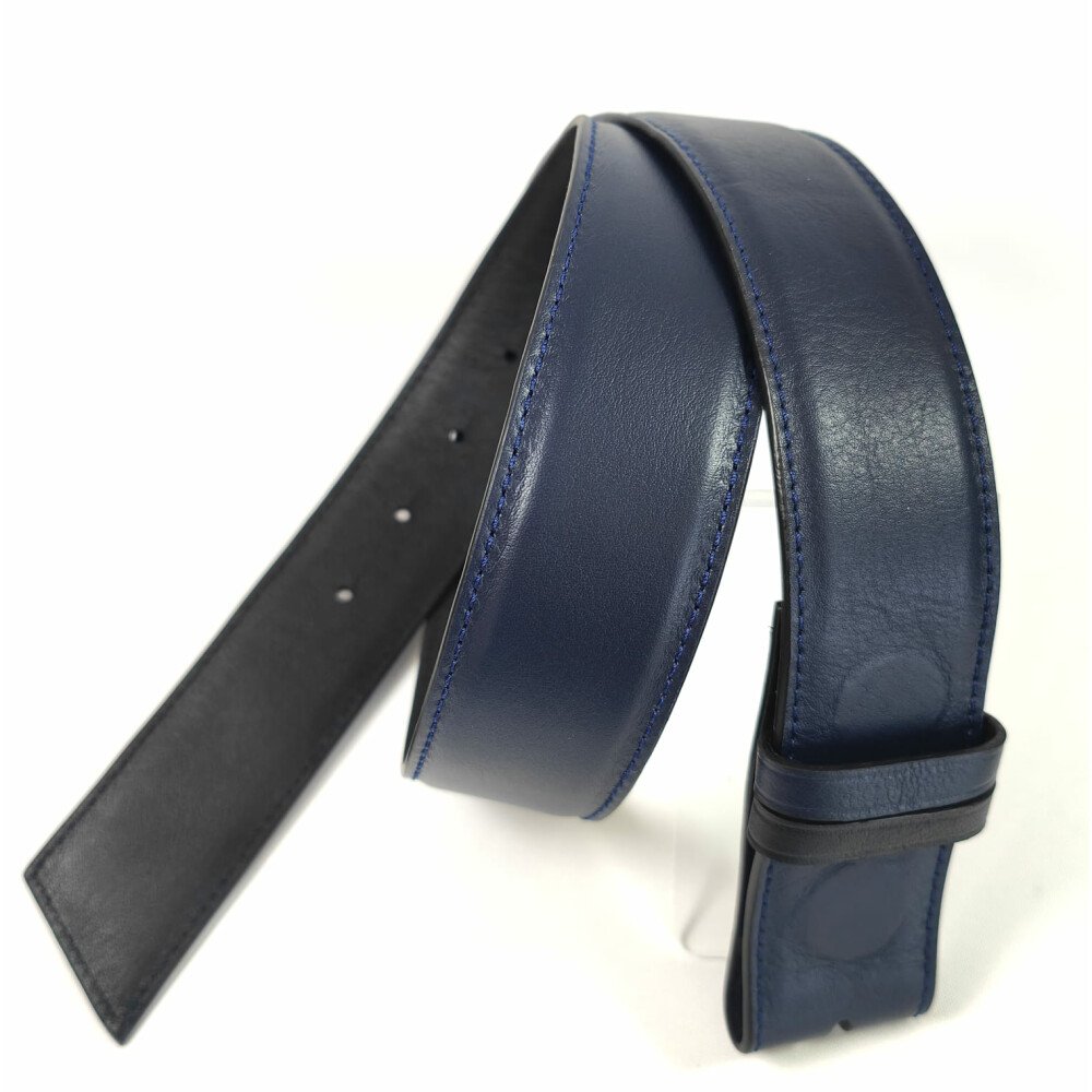 Ceinture reversible femme Noir / Marine