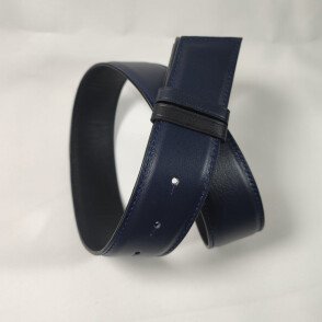 Ceinture reversible femme Noir / Marine