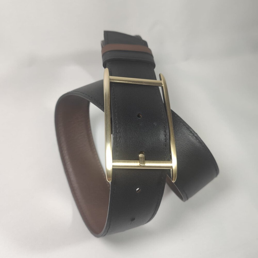 Ceinture reversible femme Cappuccino / Noir