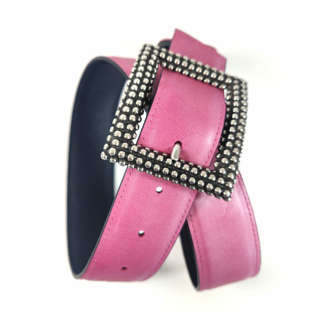 Ceinture reversible femme Rose  / Marine