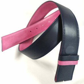 Ceinture reversible femme Rose  / Marine