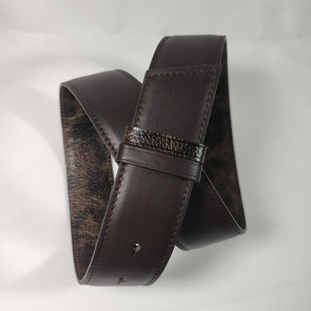 Ceinture Femme Chocolat / Grainé caramel