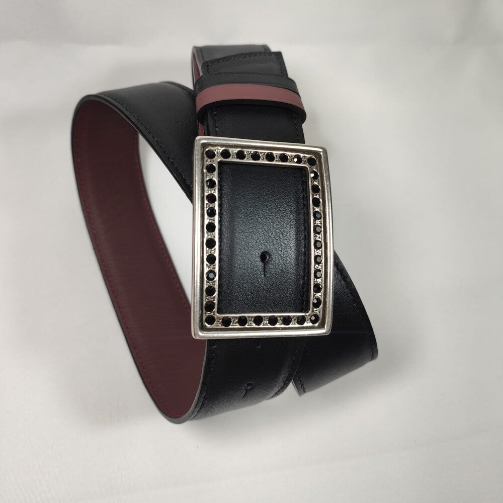 Ceinture Reversible femme Aubergine / Noir