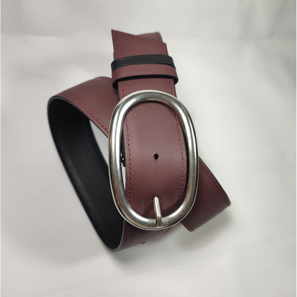 Ceinture Reversible femme Aubergine / Noir