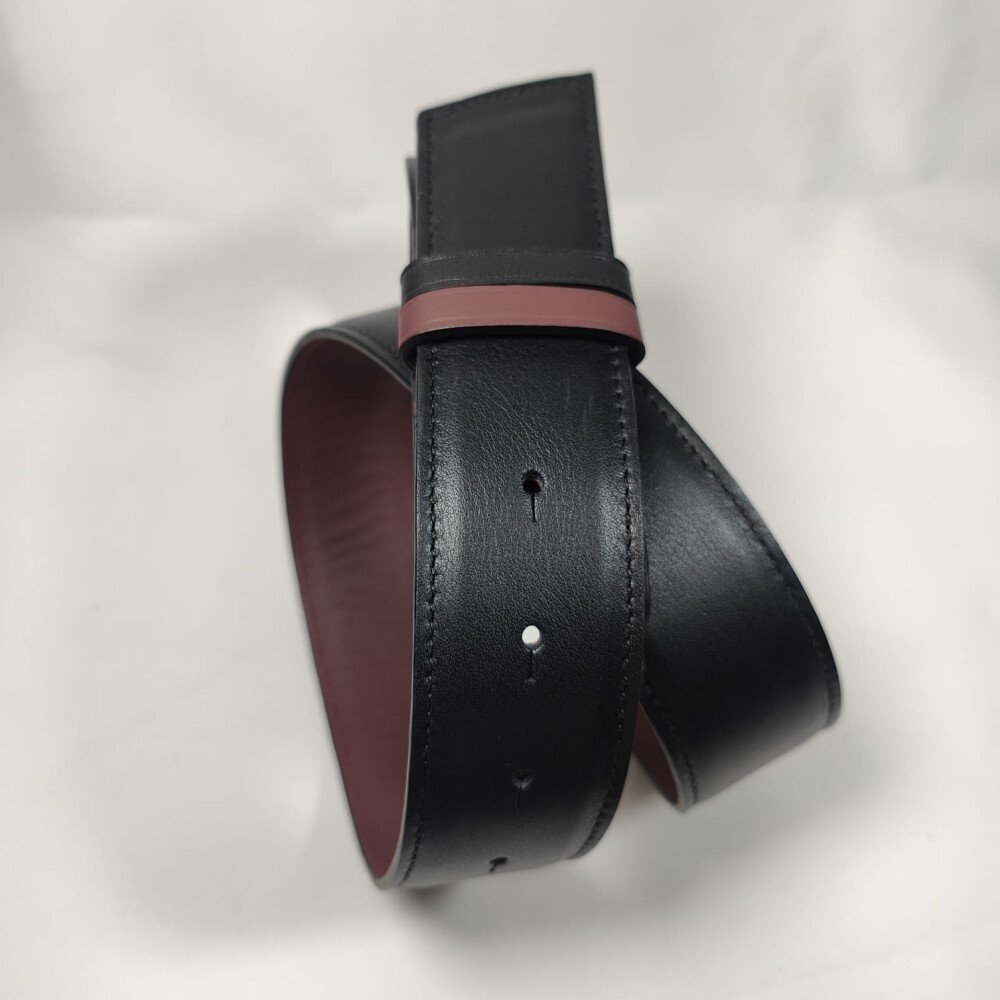 Ceinture Reversible femme Aubergine / Noir