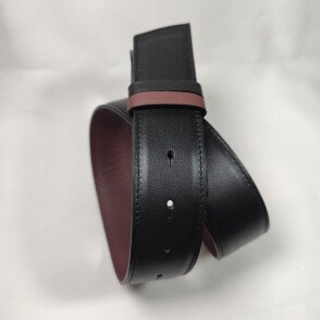 Ceinture Reversible femme Aubergine / Noir