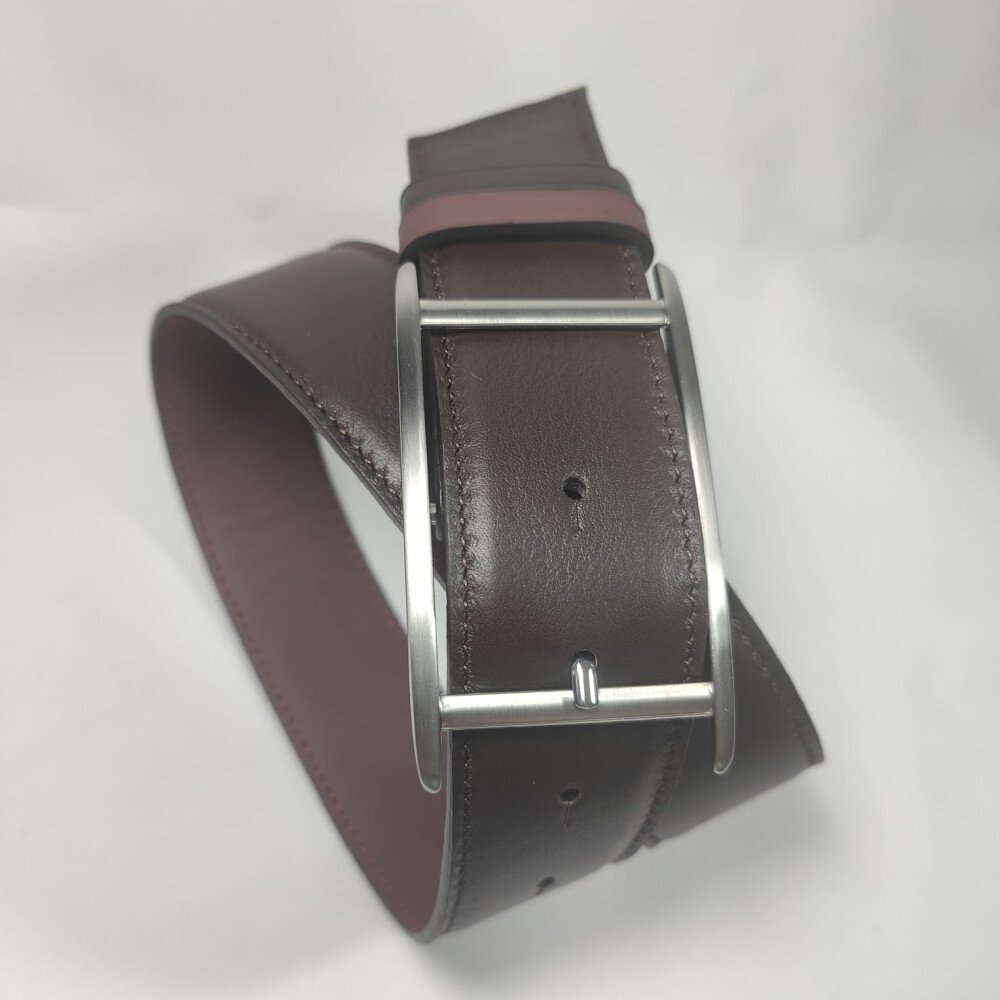 Ceinture reversible femme Aubergine / Chocolat