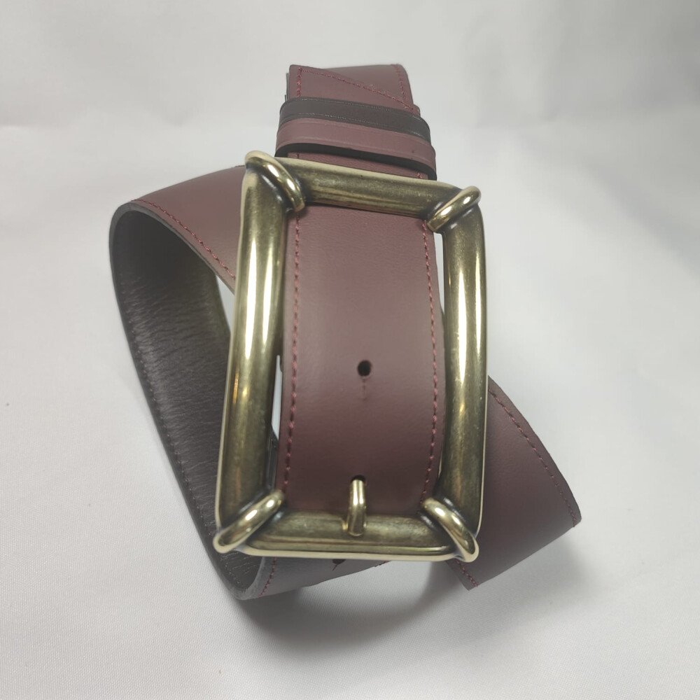 Ceinture reversible femme Aubergine / Chocolat