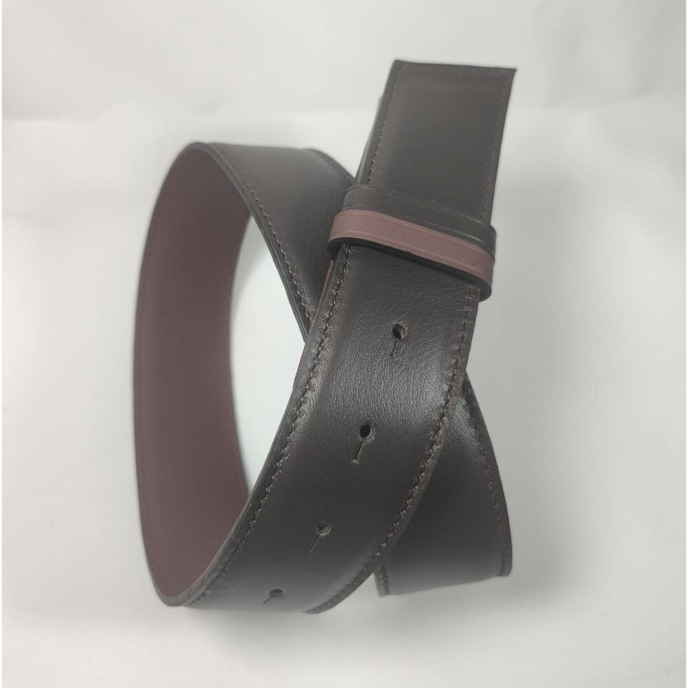 Ceinture reversible femme Aubergine / Chocolat