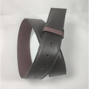Ceinture reversible femme Aubergine / Chocolat