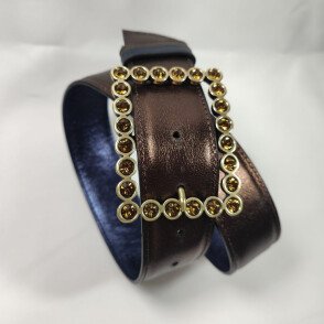 Boucle Cannes dorée marron