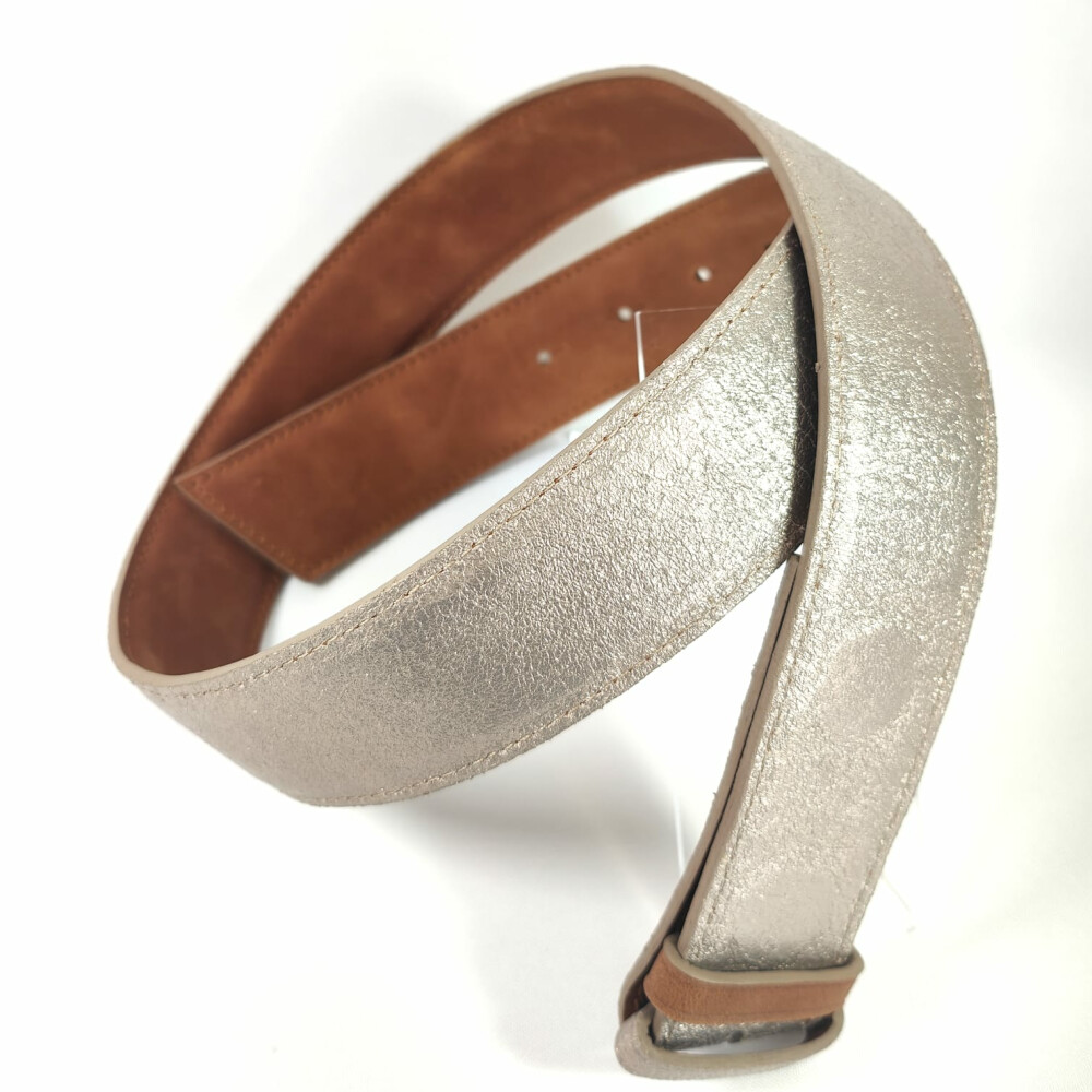 Ceinture reversible femme Fauve / Doré