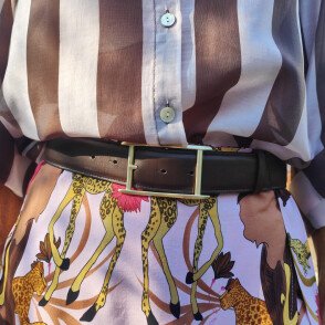 Ceinture reversible Femme Beige nuancé / Cappuccino