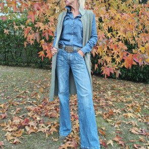 Boucle Tulle argenté - Vert