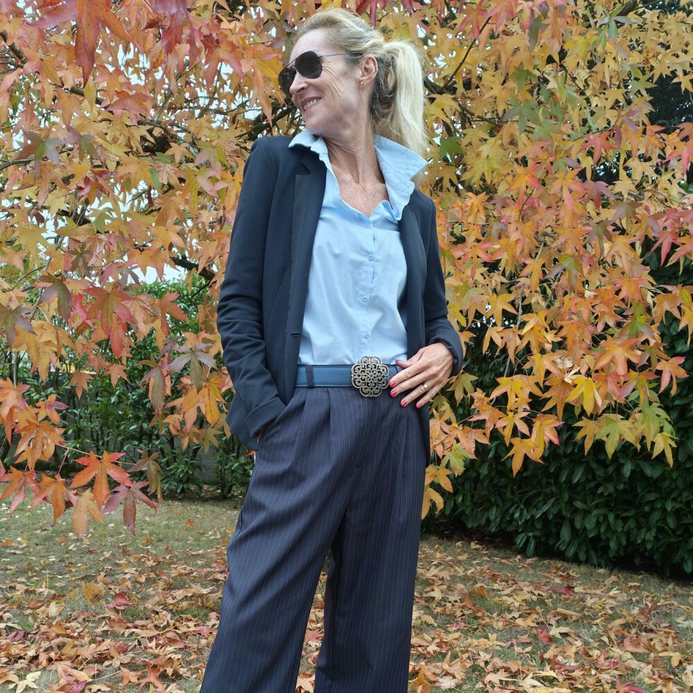 Boucle Uzès doré / Bleu