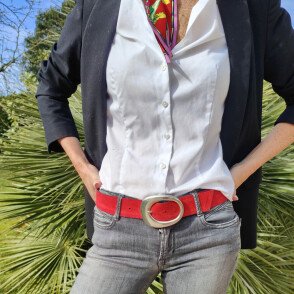 Boucle Carnac argent patiné