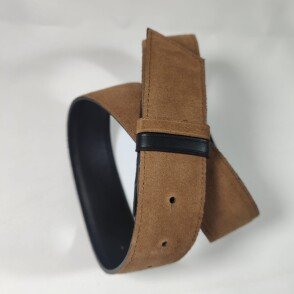Ceinture reversible femme Noir / Havane