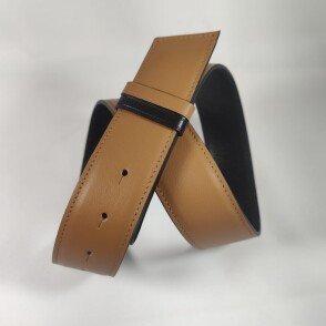 Ceinture reversible femme Noir / Camel
