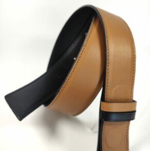 Ceinture reversible femme Noir / Camel
