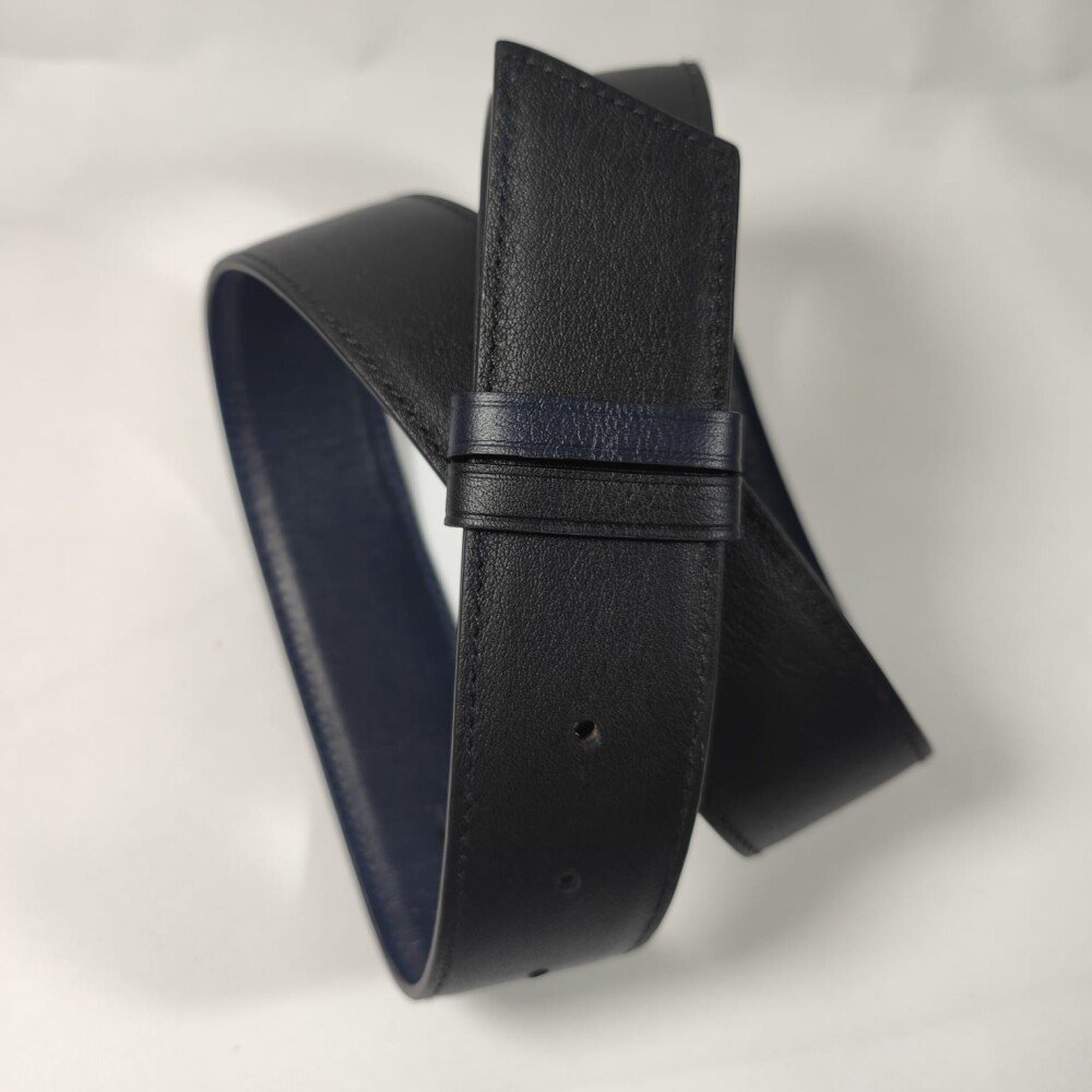 Ceinture reversible femme Noir / Marine