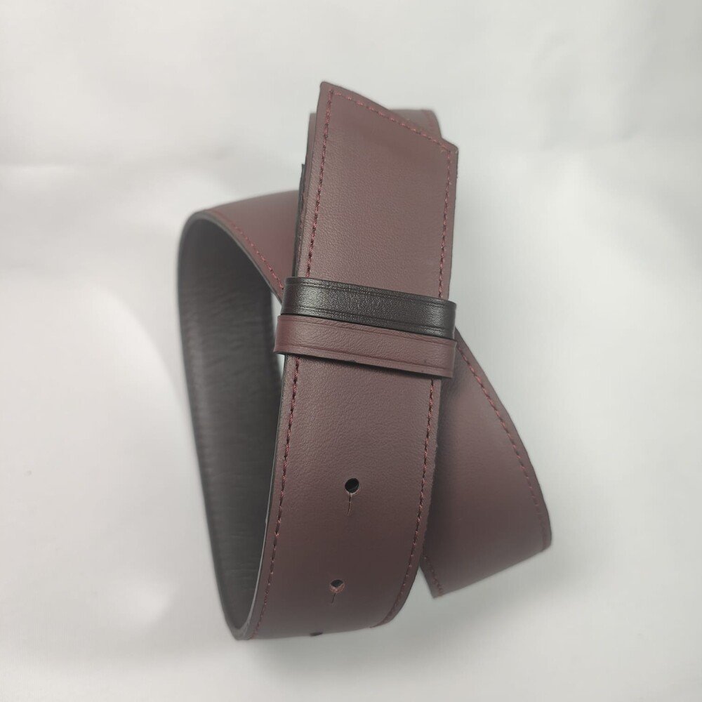 Ceinture reversible femme Aubergine / Chocolat