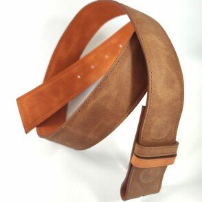 Ceinture reversible femme Fauve / Orange patiné