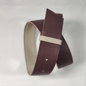 Ceinture Reversible femme Craie / Aubergine