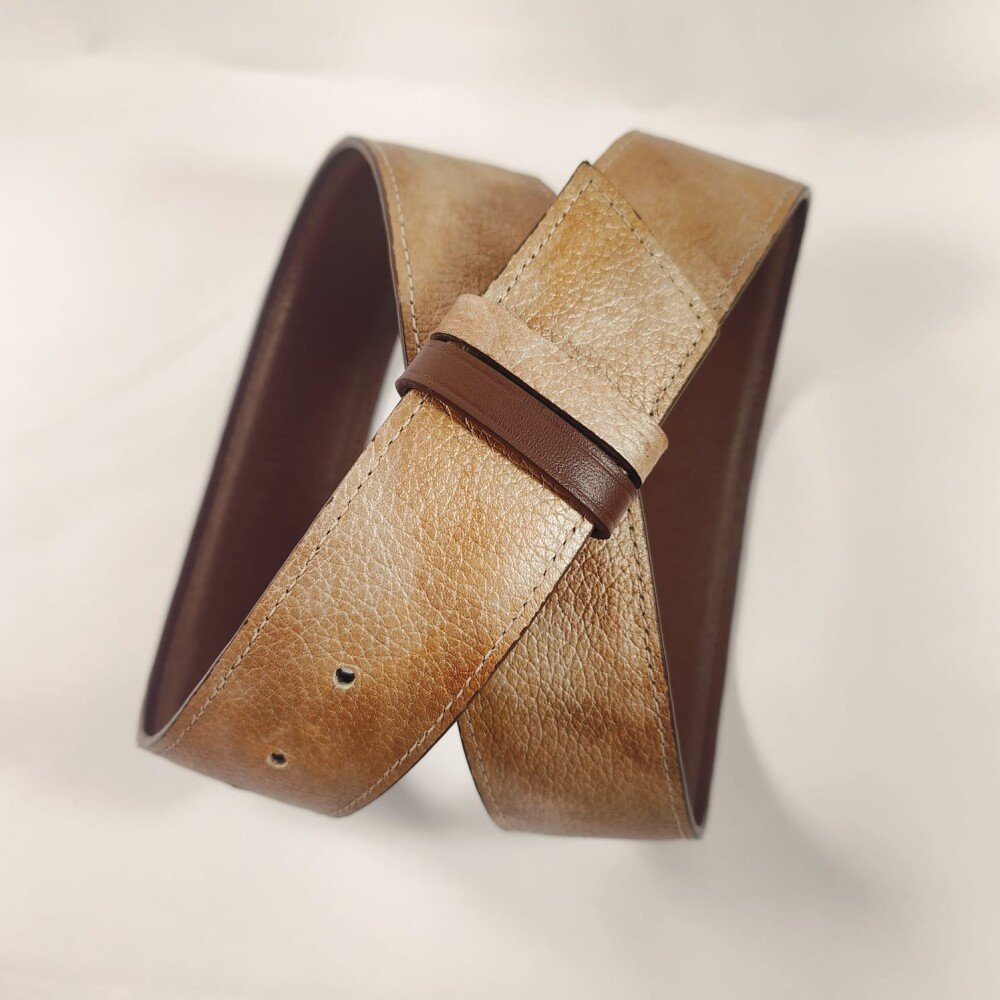 Ceinture reversible Femme Beige nuancé / Cappuccino