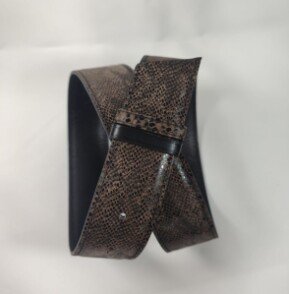 Ceinture reversible femme Serpent marron / Noir