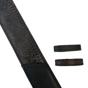 Ceinture reversible femme Serpent marron / Noir