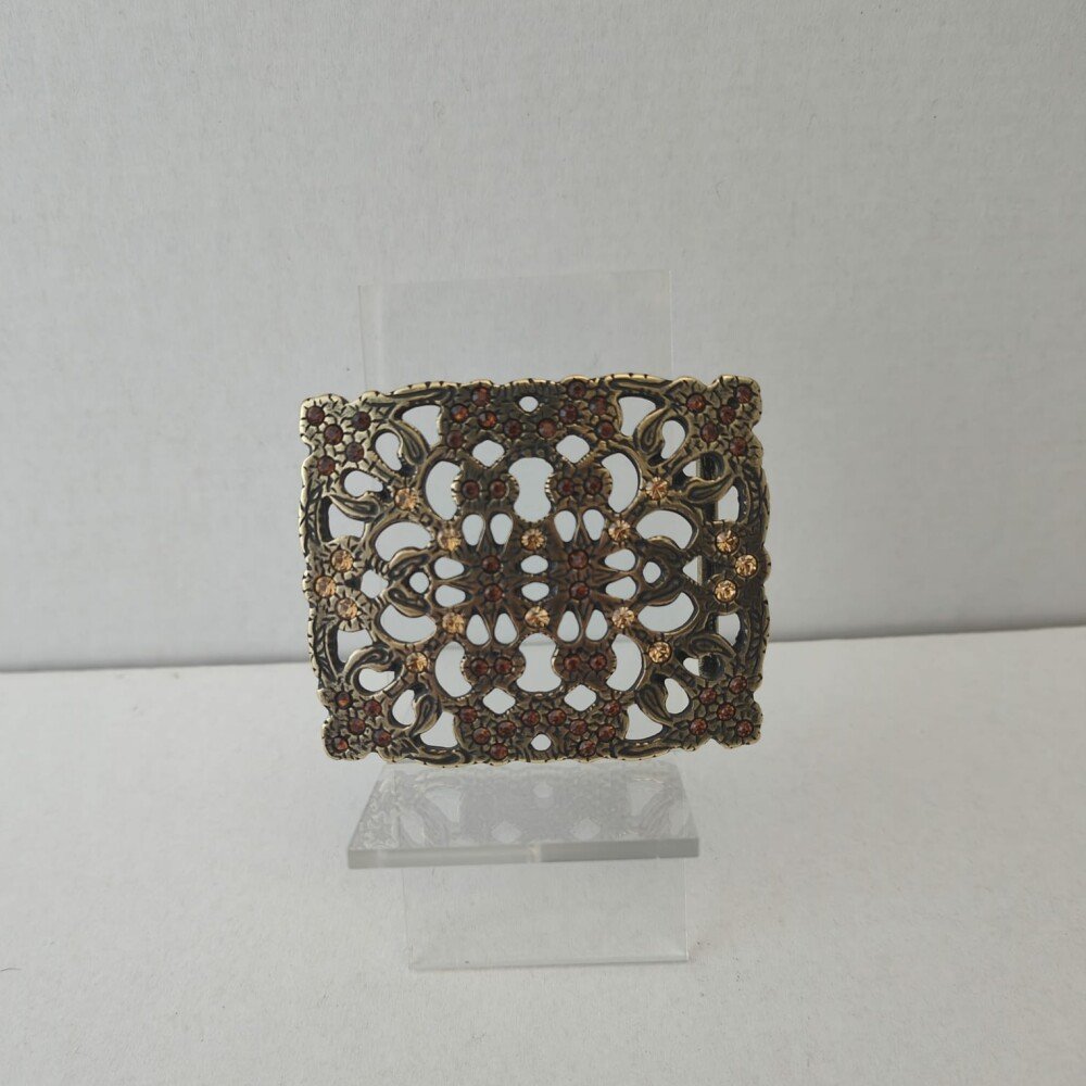 Boucle Tulle doré - Cognac/Topaze